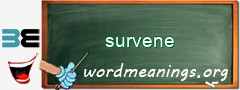 WordMeaning blackboard for survene